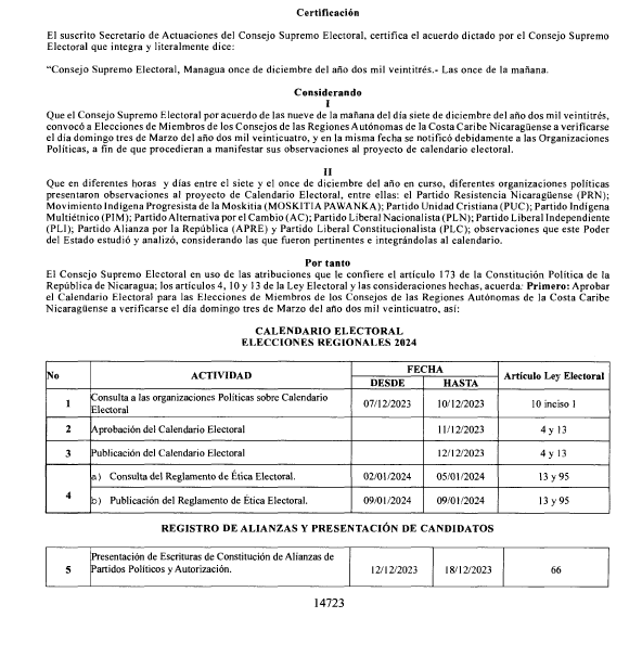 La Gaceta-Diario Oficial Número 225, 12 de Diciembre del 2023