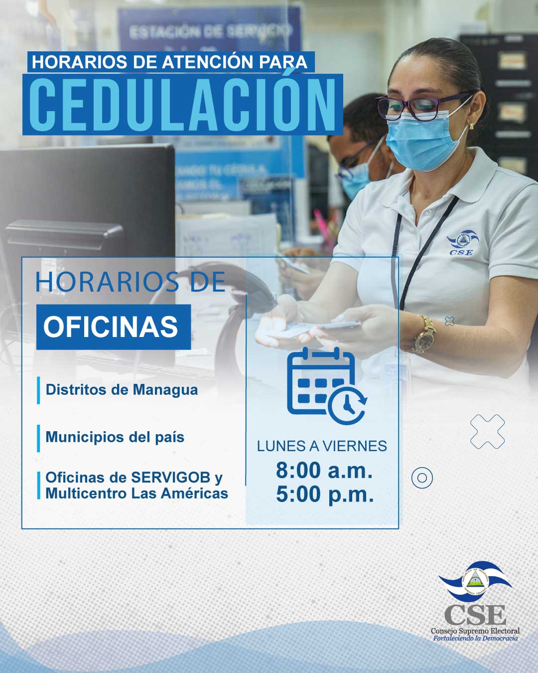 Horarios-Cedulación